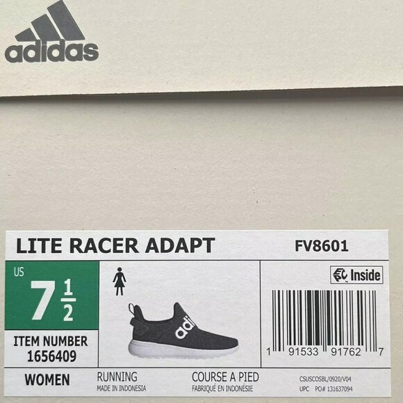 Adidas Womens Slip On Shoe Size 7.5 Dark Gray Lightweight & Comfortable Sneakers - Picture 8 of 13